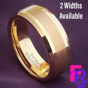๐ 8MM | 6MM Gold Tungsten Ring